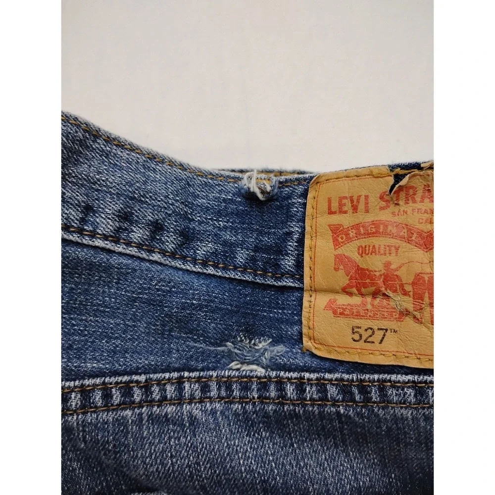 Levi's 527 Jeans Mens 38x30 Slim Bootcut Blue Denim